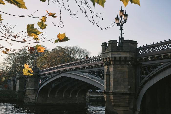 Ouse Bridge in York on an autumn day.