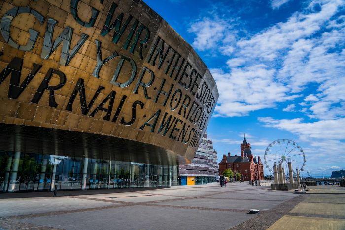 The exterior of Cardiff Wales Millennium Centre