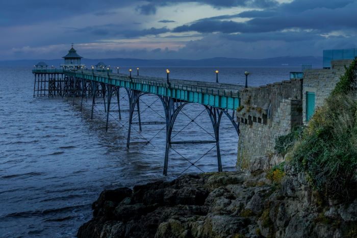 Clevedon Pier at dusk
