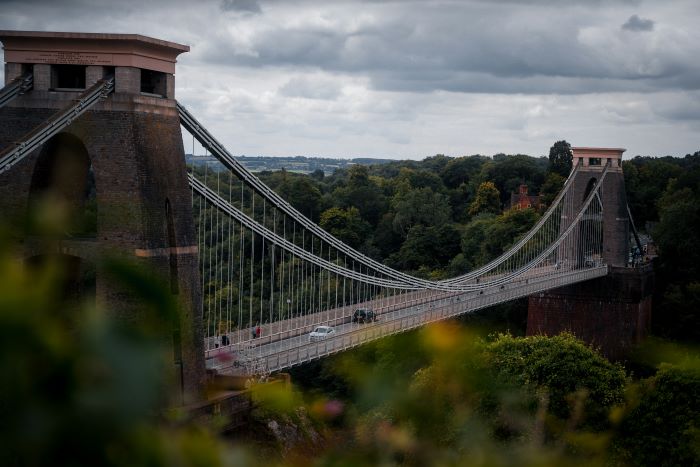 Clifton Suspension bridge on a cloudy day