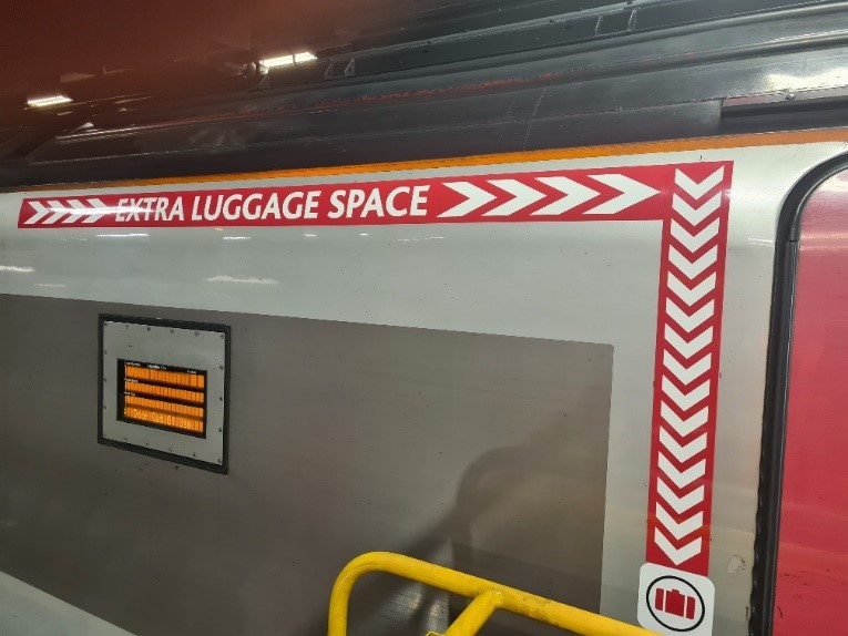 Exterior of voyager showing where extra luggage space is available