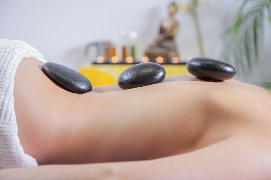 A hot stone massage
