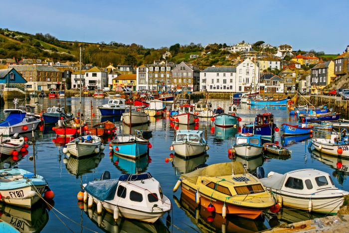 Boats in Falmouth Harbour