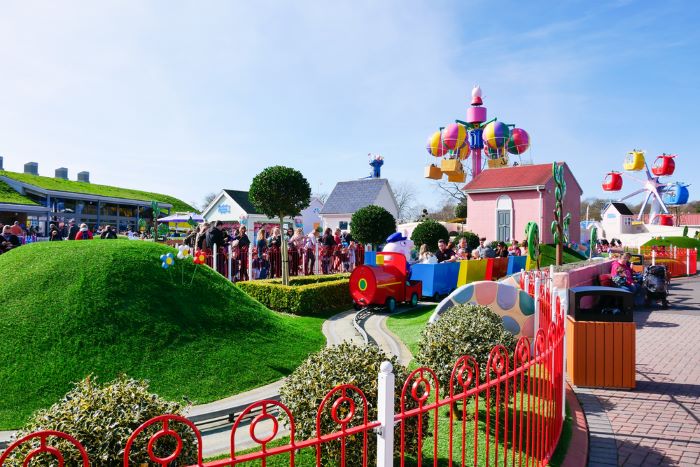 A train ride at Peppa Pig World