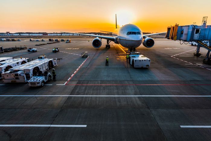 Plane on runway