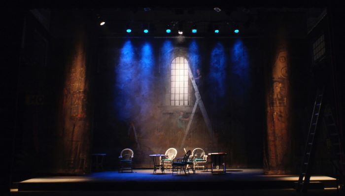 A stage set for a play