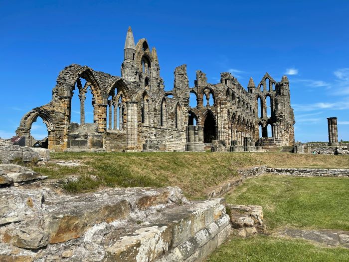 Whitby Abbey on a clear, sunny day
